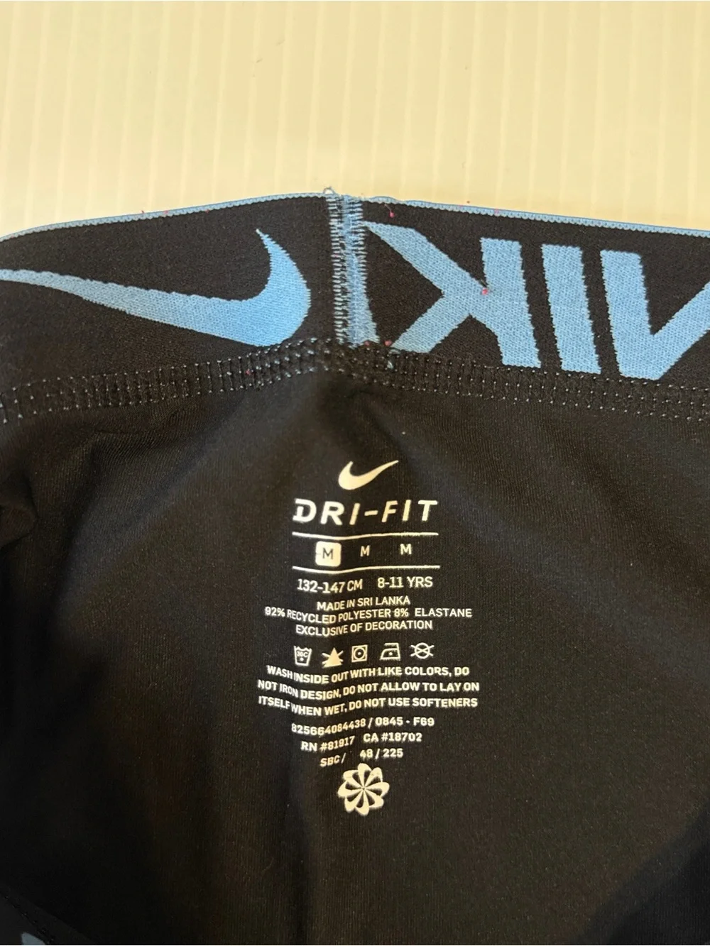 Nike Pro Dri-FIT Boys Compression Shorts Black Blue Athletic Base Layer Medium